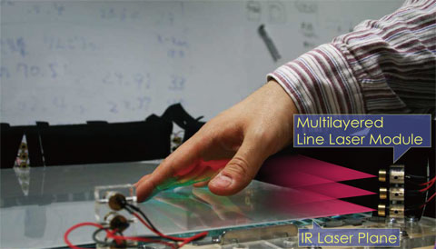 Top-panel and line laser module of Z-touch. Top-panel and line laser module of Z-touch.